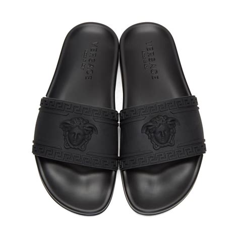 versace men's slide sandals